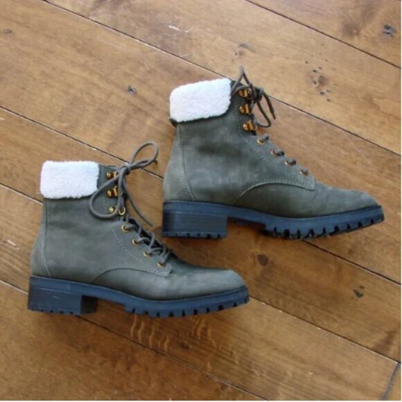 Aldo Rhaymma Boots Olive Green Hiking Combat Lug Sole Ankle NEW IN BOX Size 7 - Picture 10 of 14